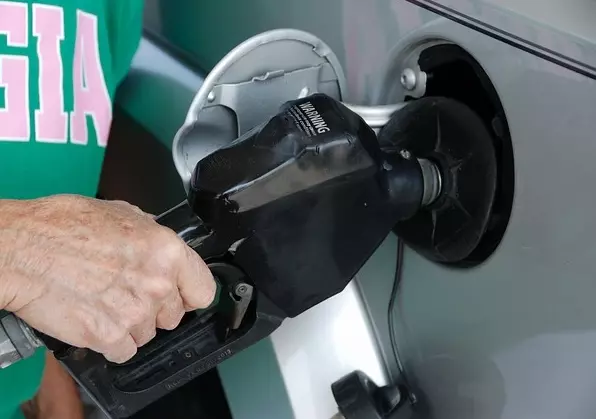 Person filling petrol
